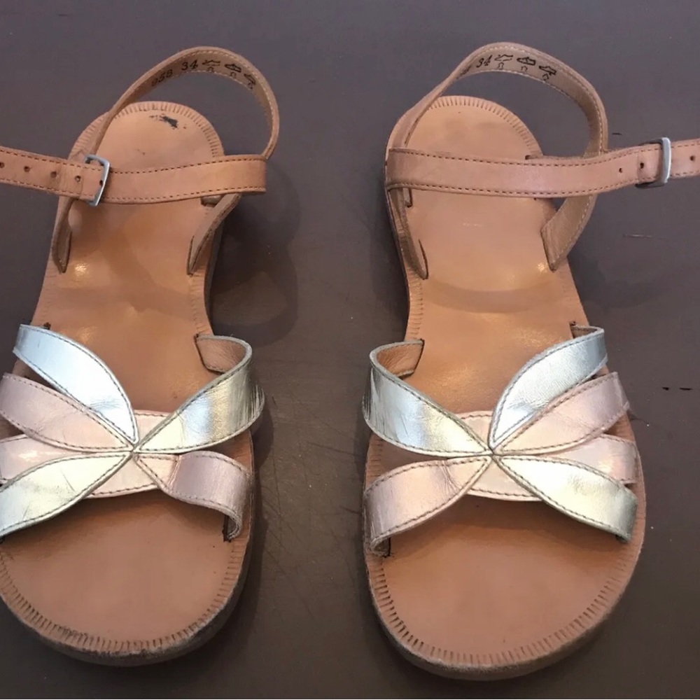 Pom D’Api Leather Sandals Girls size 2 VGUC